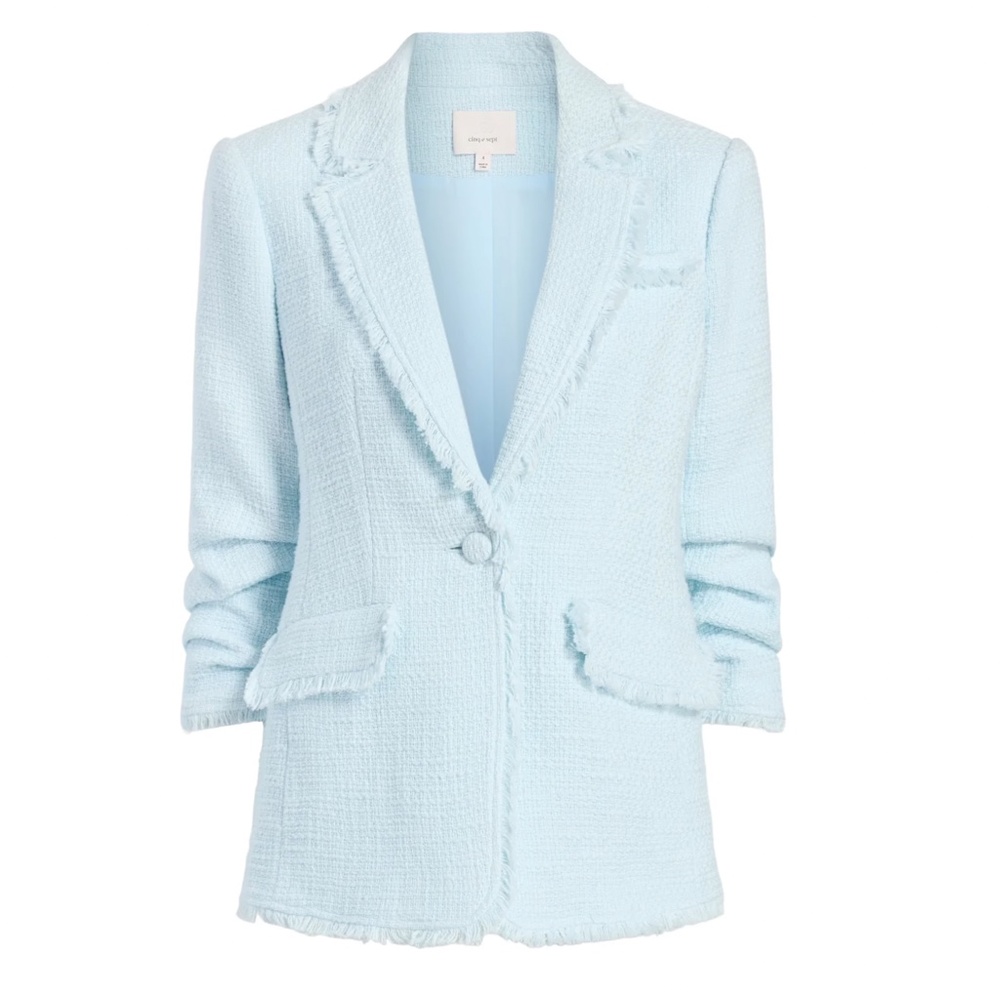 NWT Cinq à Sept Boucle Khloe Blazer - Light Blue - Picture 4 of 7